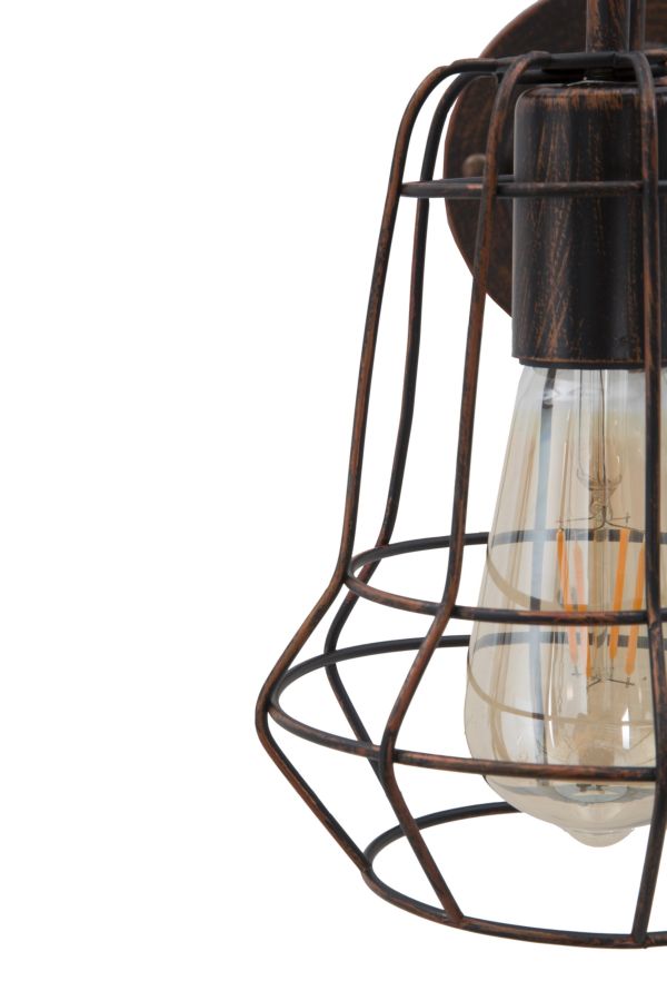 Industriel lampe i jern – 33x15x27 cm