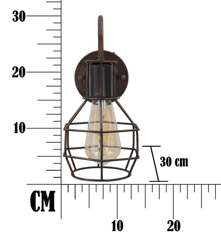 Industriel lampe i jern – 32x14x30 cm