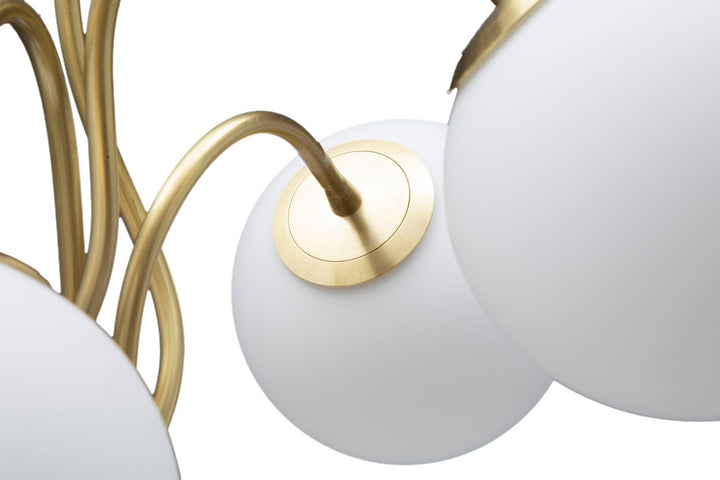 Glam lampe i guldfarve, jern ang glas – 53x74 cm