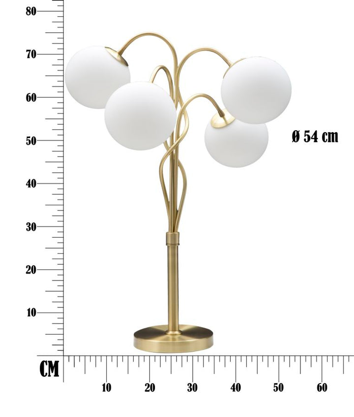 Glam lampe i guldfarve, jern ang glas – 53x74 cm