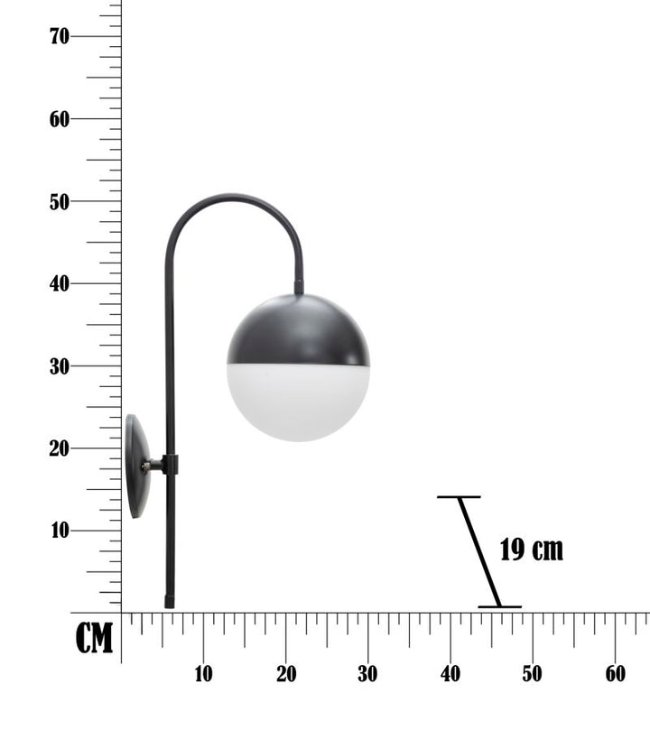 Glam lampe i jern og glas – 19x31x51 cm - væglamper