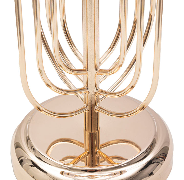 Glam bordlampe i pink, metal og stof – 28x55 cm