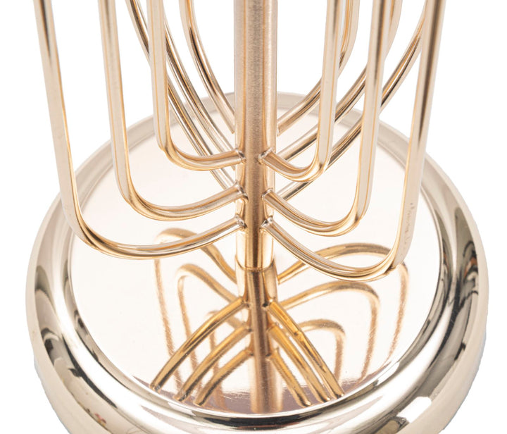 Glam bordlampe i pink, metal og stof  – 33x64 cm