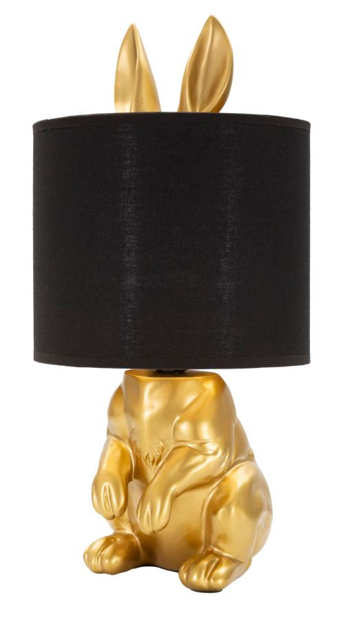 Glam bordlampe, polyresin, metal og stof – 20x43 cm