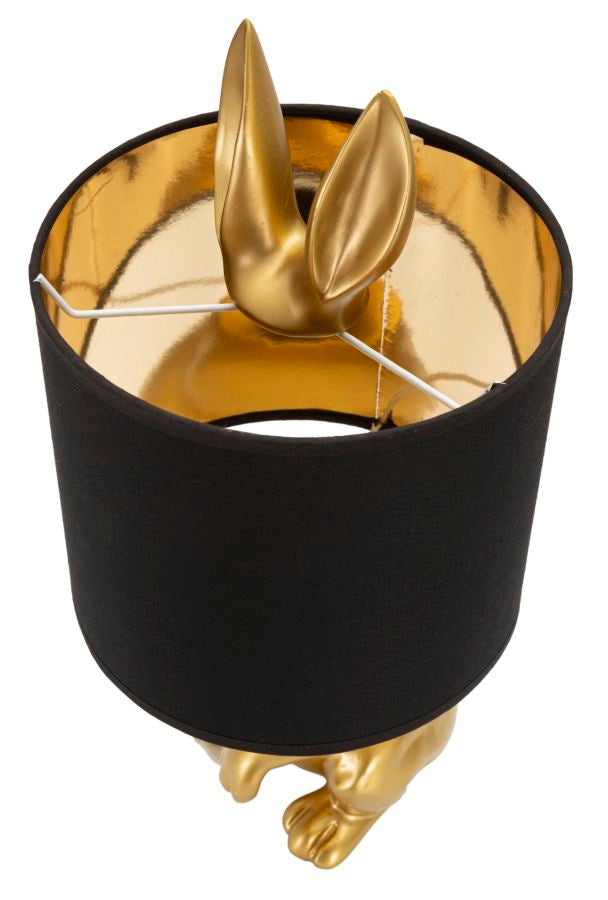 Glam bordlampe, polyresin, metal og stof – 20x43 cm