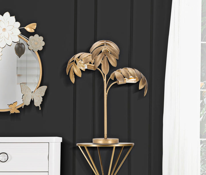 Glam bordlampe i guldfarve, metal – 57x81 cm