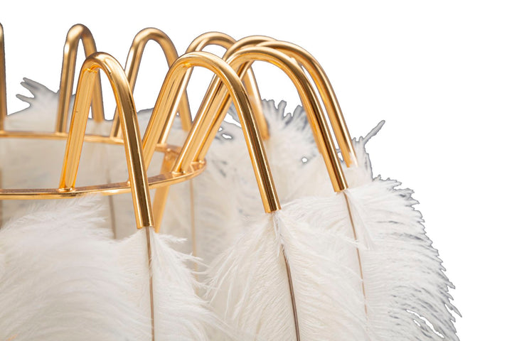 Glam bordlampe i guldfarve, jern og plast – 40x60 cm