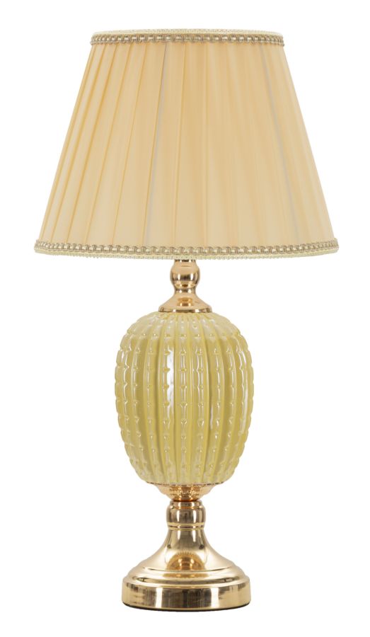 Glam bord i guldfarve af jern, ceramic og stof – 30x55 cm