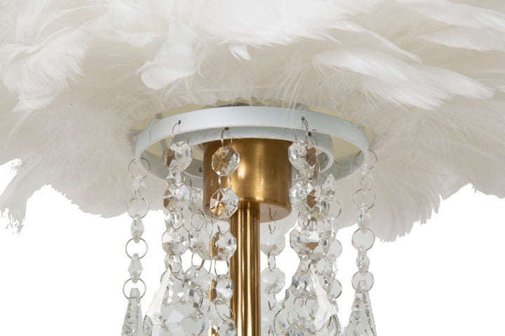 Glam bordlampe i jern og plast – 30x55 cm