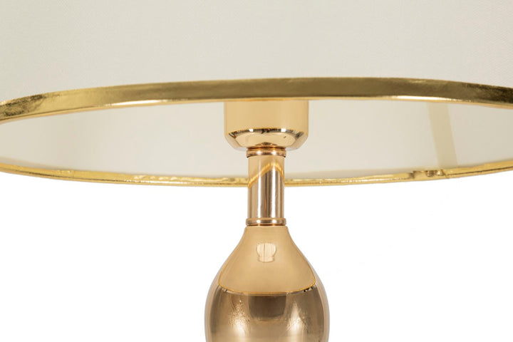 Glam bord i jern, glas og stof – 33x59 cm