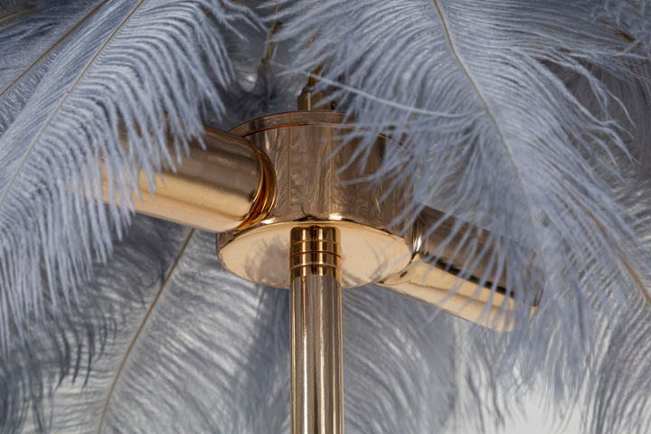 Glam bordlampe i guldfarve i jern og plast – 55x60 cm