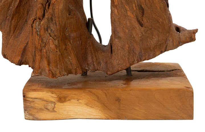 Lampe i træ – 35x80 cm