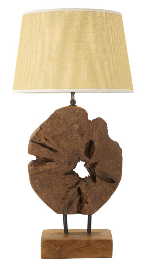 Lampe i teaktræ – 35x69 cm