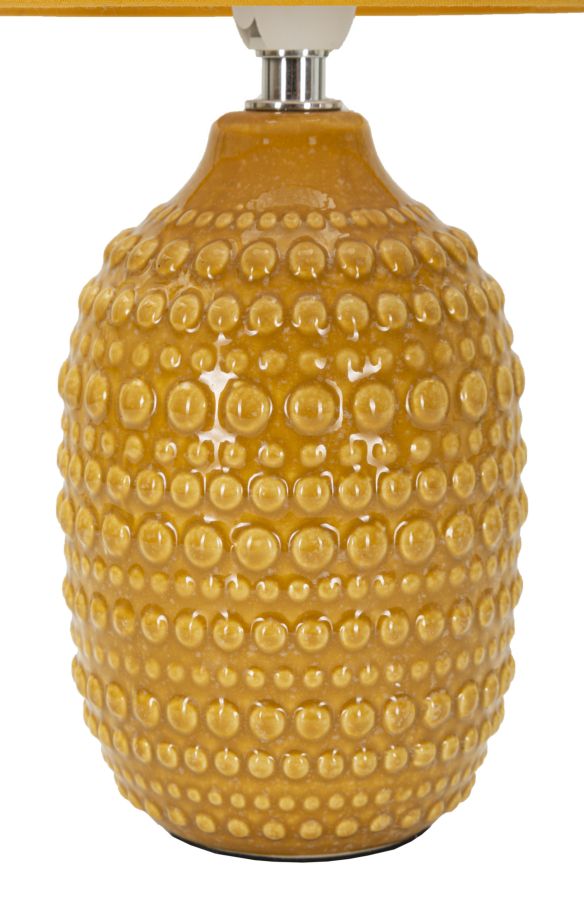 Lampe i keramik, jern og stof – 30x5 cm