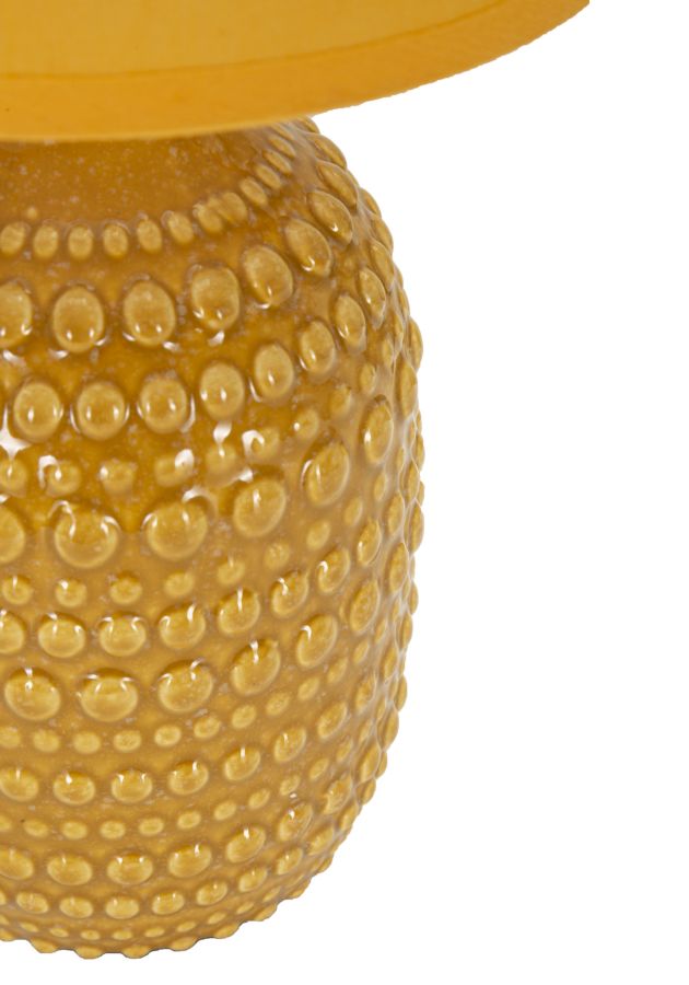 Lampe i keramik, jern og stof – 30x5 cm