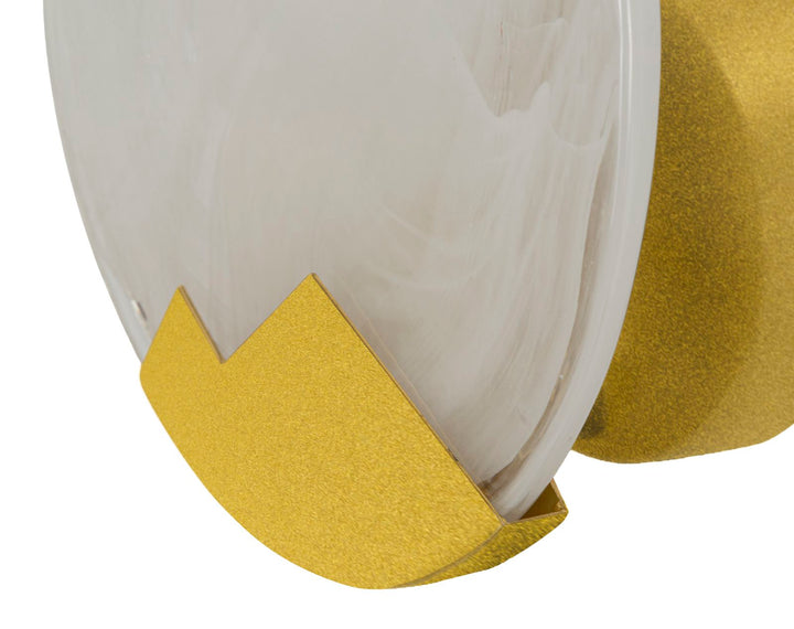 Glam lampe i glas og jern – 20x10 cm