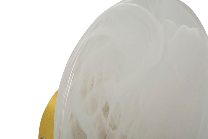 Glam lampe i glas og jern – 20x10 cm