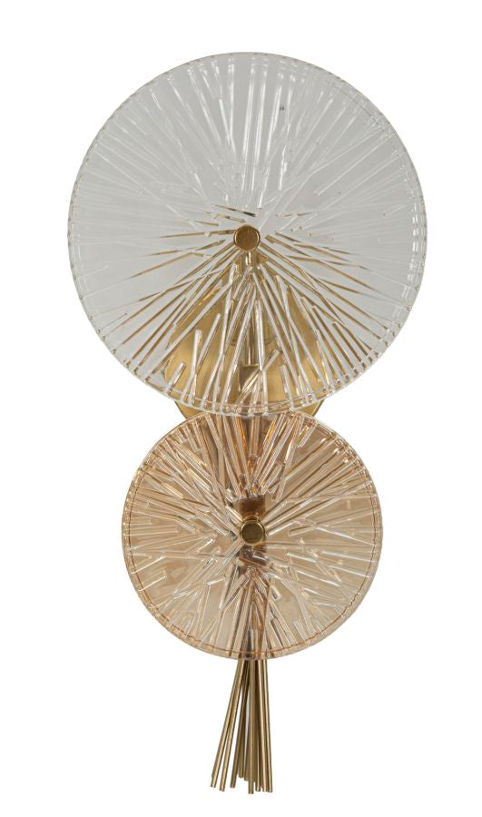 Glam lampe i guld af glas og jern – 20x14x41 cm