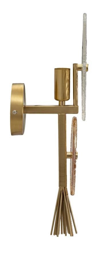 Glam lampe i guld af glas og jern – 20x14x41 cm