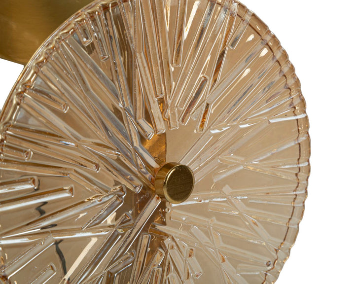 Glam lampe i guld af glas og jern – 20x14x41 cm