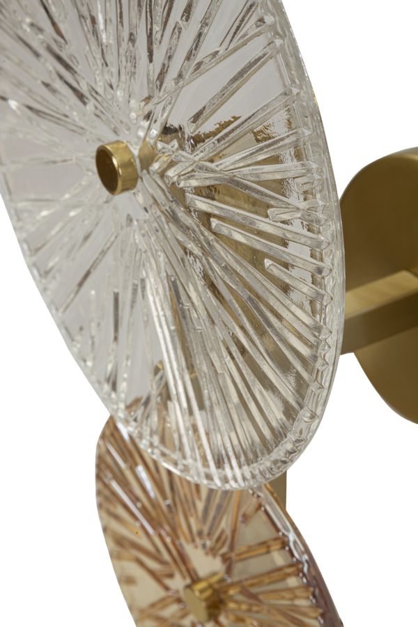 Glam lampe i guld af glas og jern – 20x14x41 cm