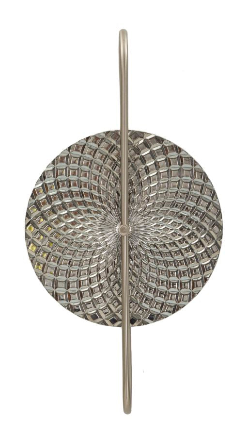 Glam lampe i sølv af glas og jern – 28x15x54 cm