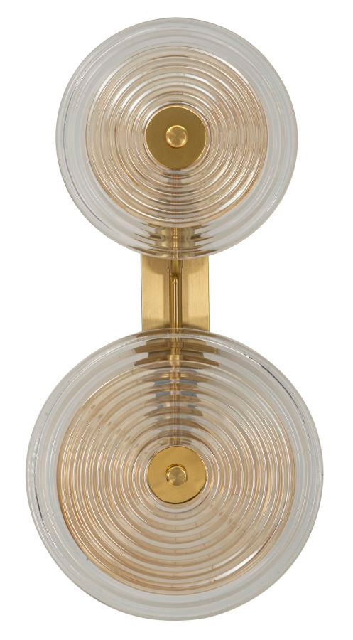 Glam lampe i glas og jern – 25x10x52 cm - væglamper