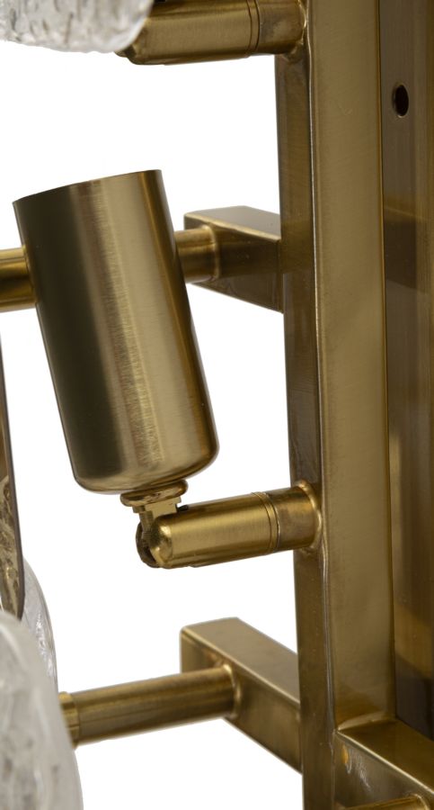 Glam lampe i glas og jern – 24x13x76 cm