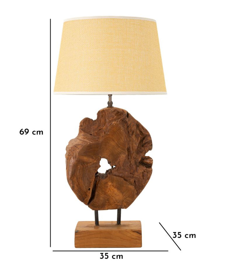 Lampe i teaktræ – 35x69 cm