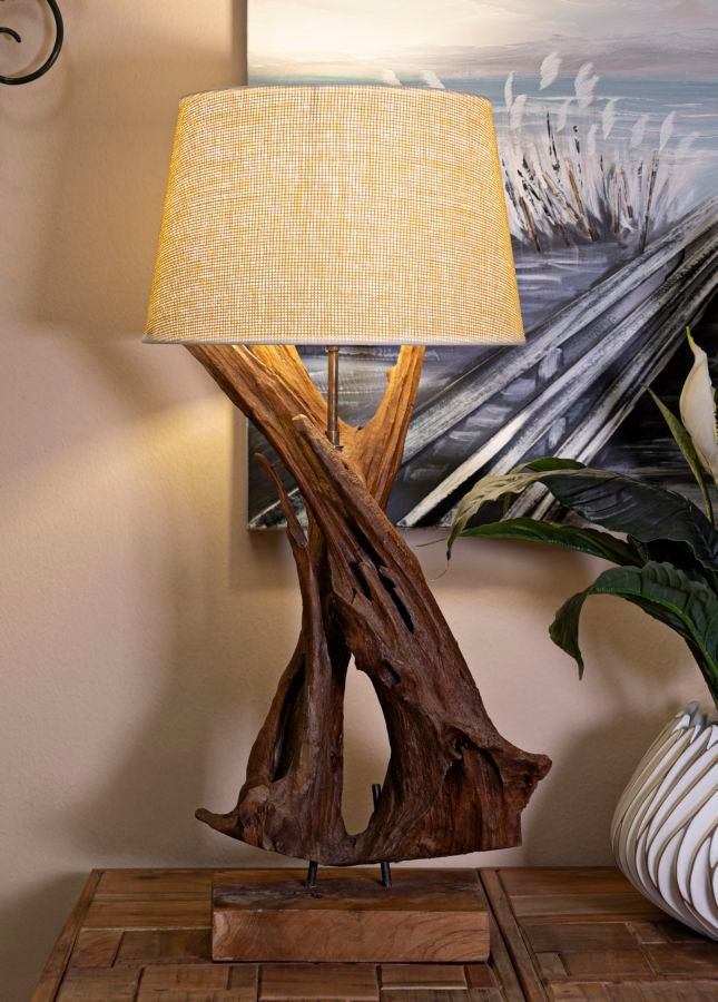 Lampe i træ – 35x80 cm