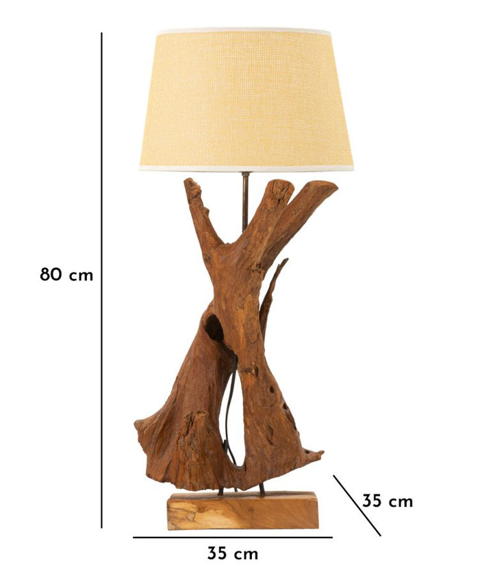 Lampe i træ – 35x80 cm