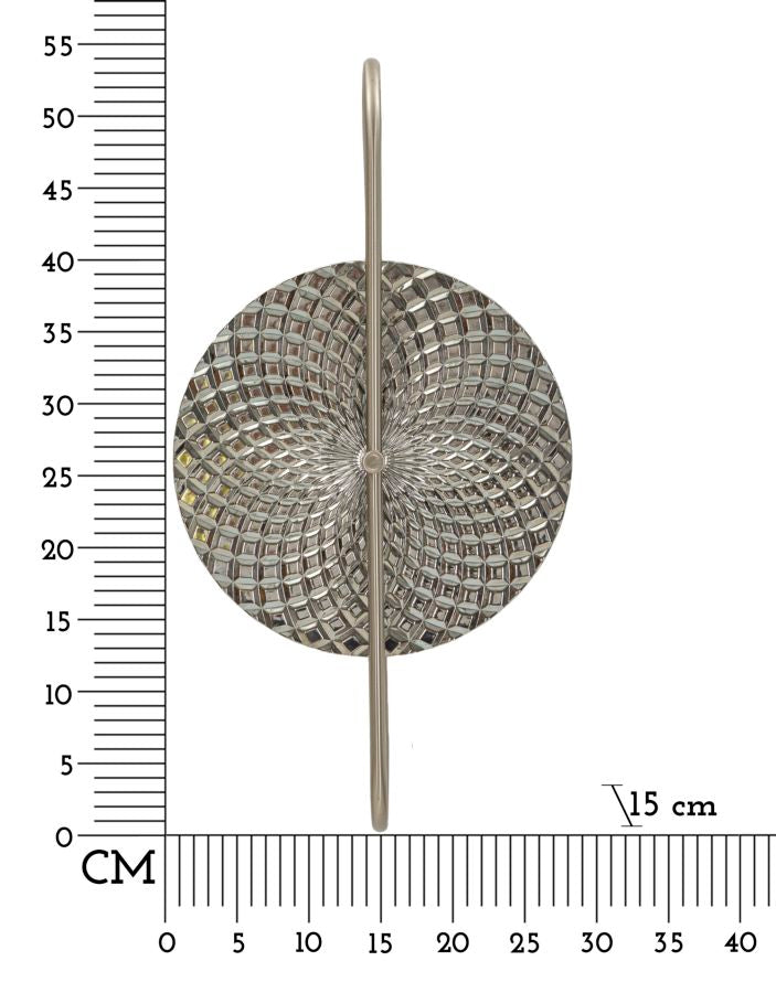 Glam lampe i sølv af glas og jern – 28x15x54 cm