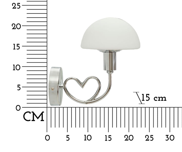 Glam lampe i glas og jern – 23x15x22 cm