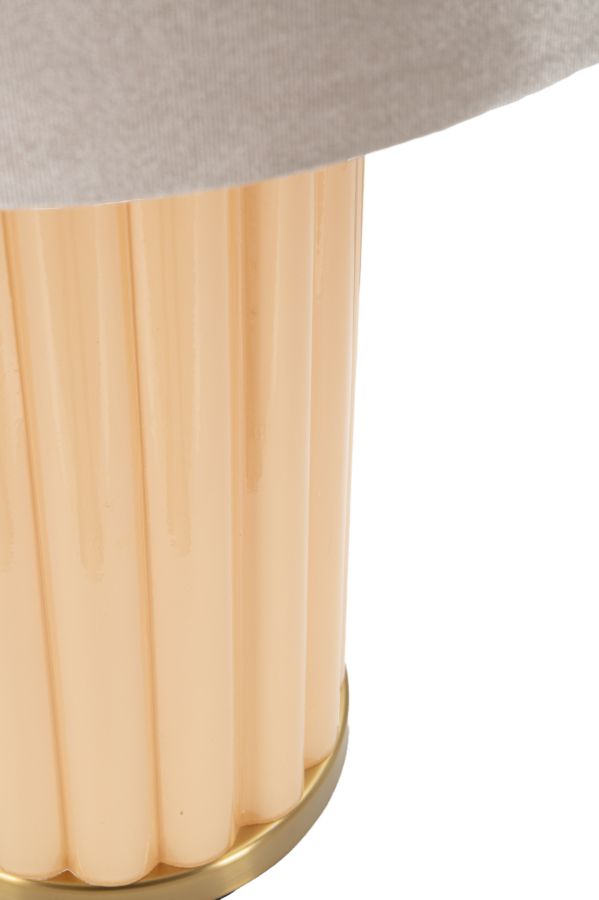 Glam bordlampe i guldfarve, glas,  metal og stof – 40x5 69x5 cm