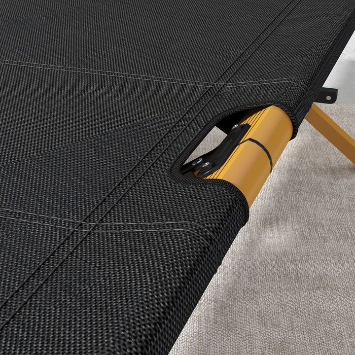 Sammenklappelig feltseng med bæretaske 196 x 64 x 45 cm gæsteseng op til 200 kg til udendørs campingrejser