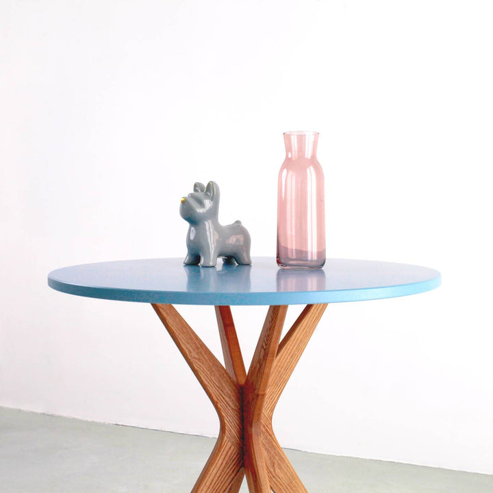 JUBI Lille Rundt Spisebord diam. 70cm Oak Gentle Blue