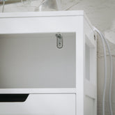 Elegant og praktisk badeværelsesskab med to hylder,  L70xB35xH90cm, hvid