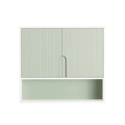 Få mere plads på badeværelsesvæggen - Med dette praktiske vægskab i trendy grøn!