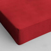 Stræklagen i bomuld, rød, 120 x 200 cm