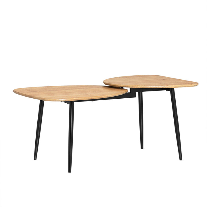 Sofabord med åbent design og naturlig farvekombination - Skaber en elegant atmosfære