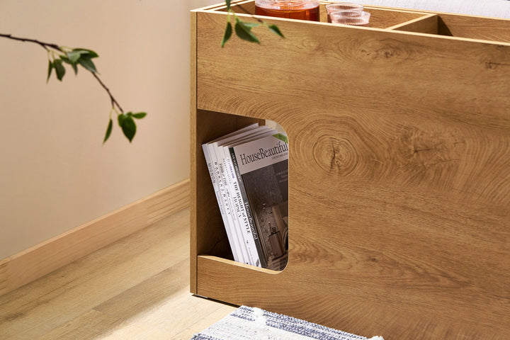 Fleksibelt opbevaringsbord - 70x25x55 cm - naturfarvet