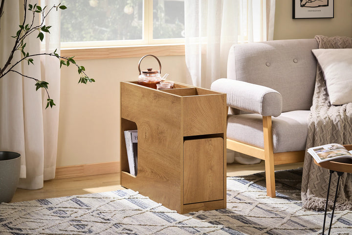 Fleksibelt opbevaringsbord - 70x25x55 cm - naturfarvet