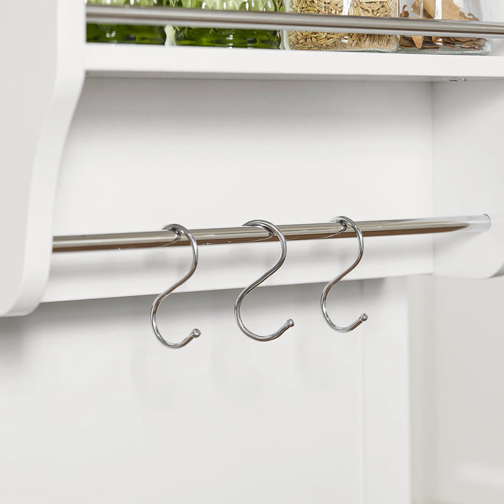 Få mere plads i køkkenet med denne fleksible køkkenø i hvid, B130 x D46-71 x H91 cm