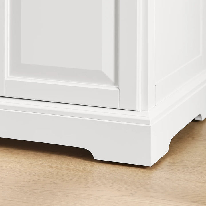 Få mere plads i køkkenet med denne fleksible køkkenø i hvid, B130 x D46-71 x H91 cm