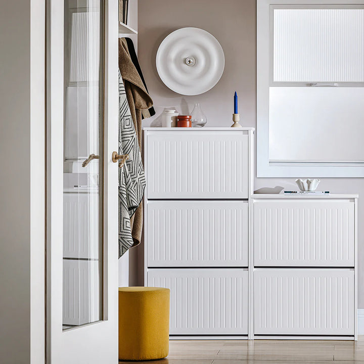 Skoskab: Elegant og funktionelt opbevaring til dine sko, 61x26x120 cm, hvid