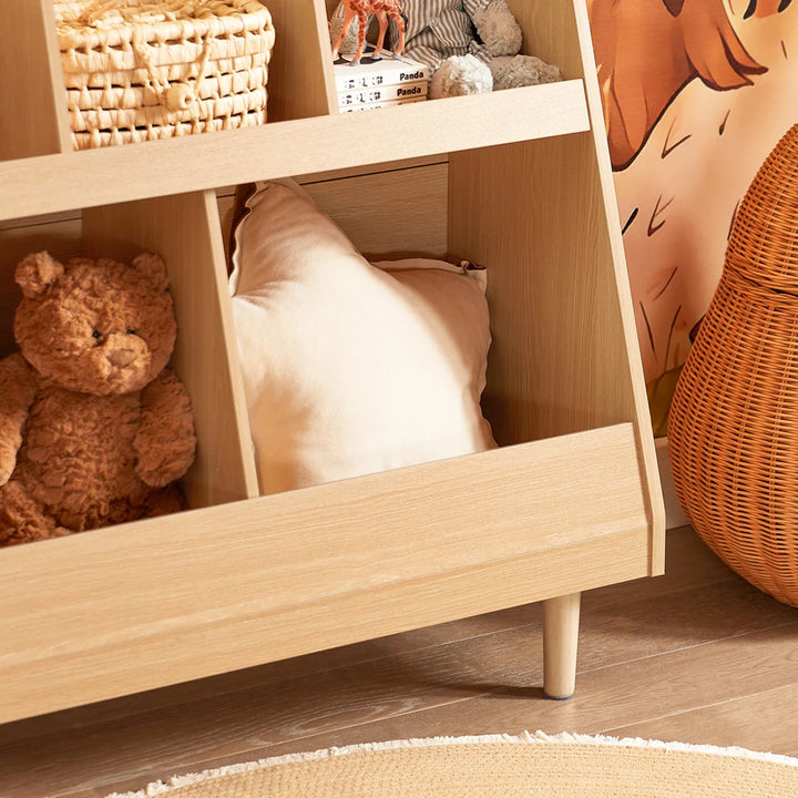 Bogreol til børneværelset, 37x78x87 cm, naturfarvet