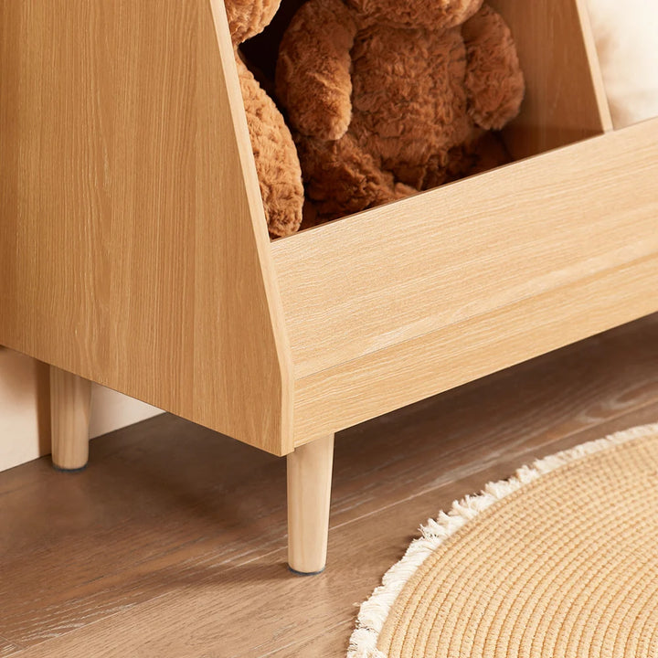 Bogreol til børneværelset, 37x78x87 cm, naturfarvet