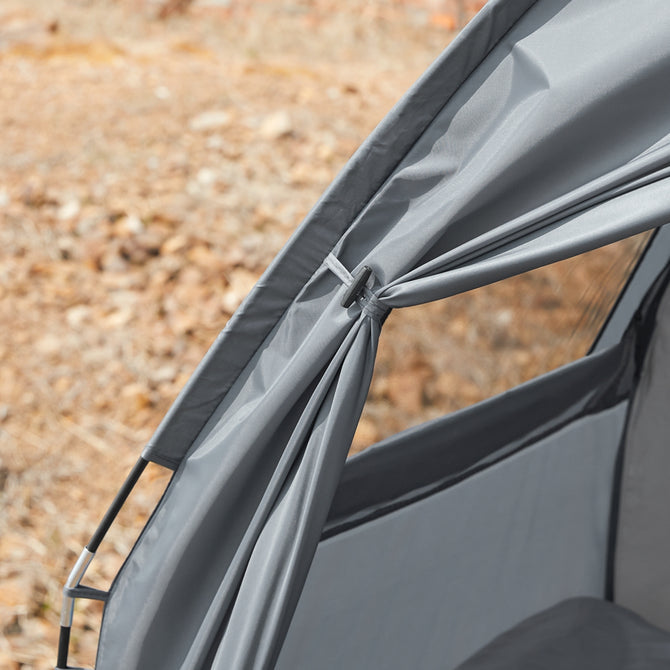 4-i-1 teltseng, komfort og bekvemmelighed til dine eventyr, 193x145x185cm, grå