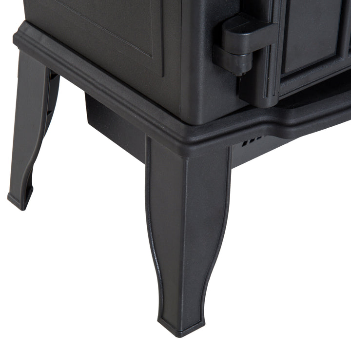 Elektrisk pejs, led flammer, 1000/2000 w, justerbar temperatur og lysstyrke, metal, 39 x 23 x 56,5 cm