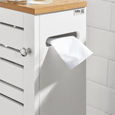 Badeværelsesskab til opbevaring af toiletpapir, hvid